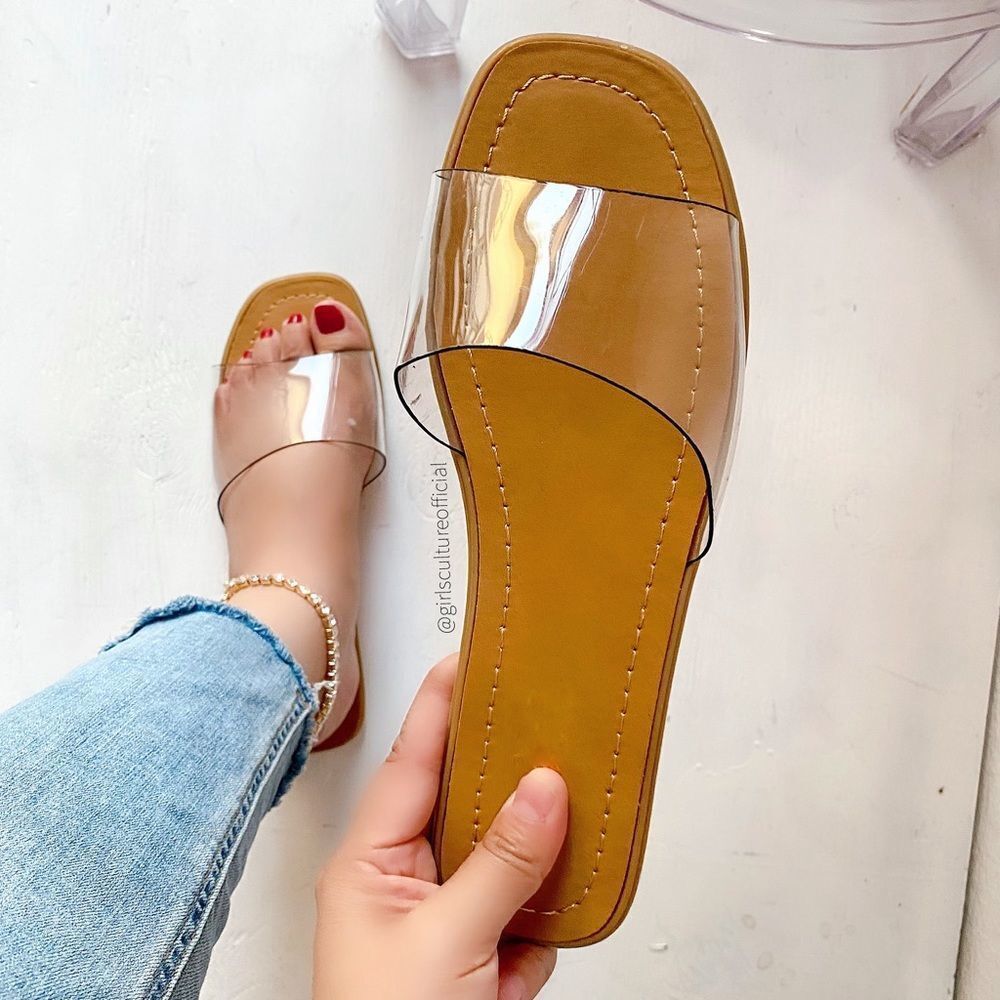 Clear Transprent Sandal Slides